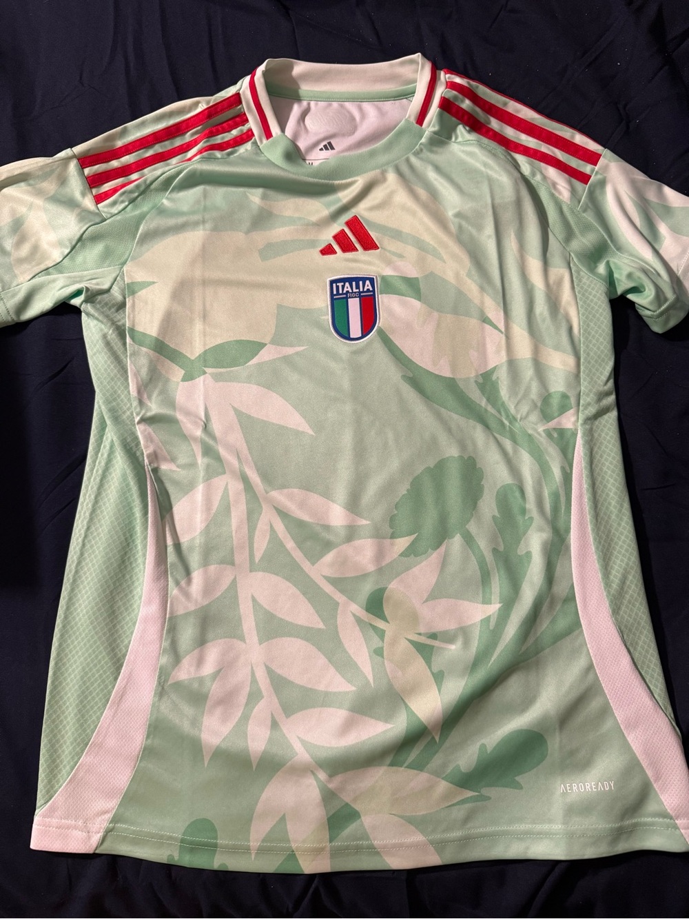 Adidas Italy Women’s National Team 2025 Green Away Jersey Boys Medium NWT